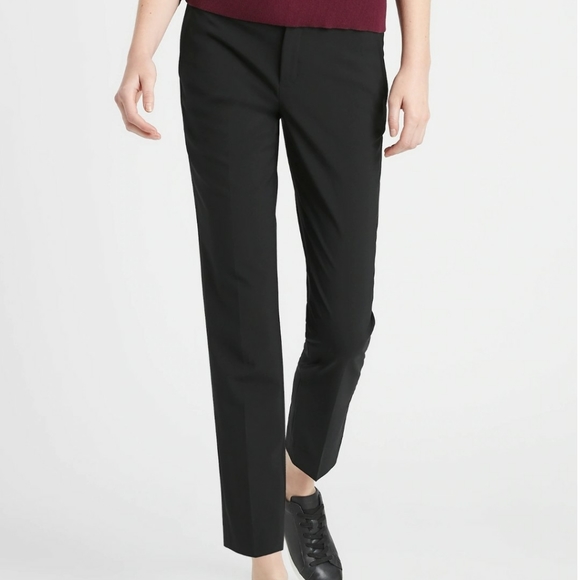 Petite Ryan Slim Straight-Fit Washable Italian Wool Pant - Picture 4 of 10